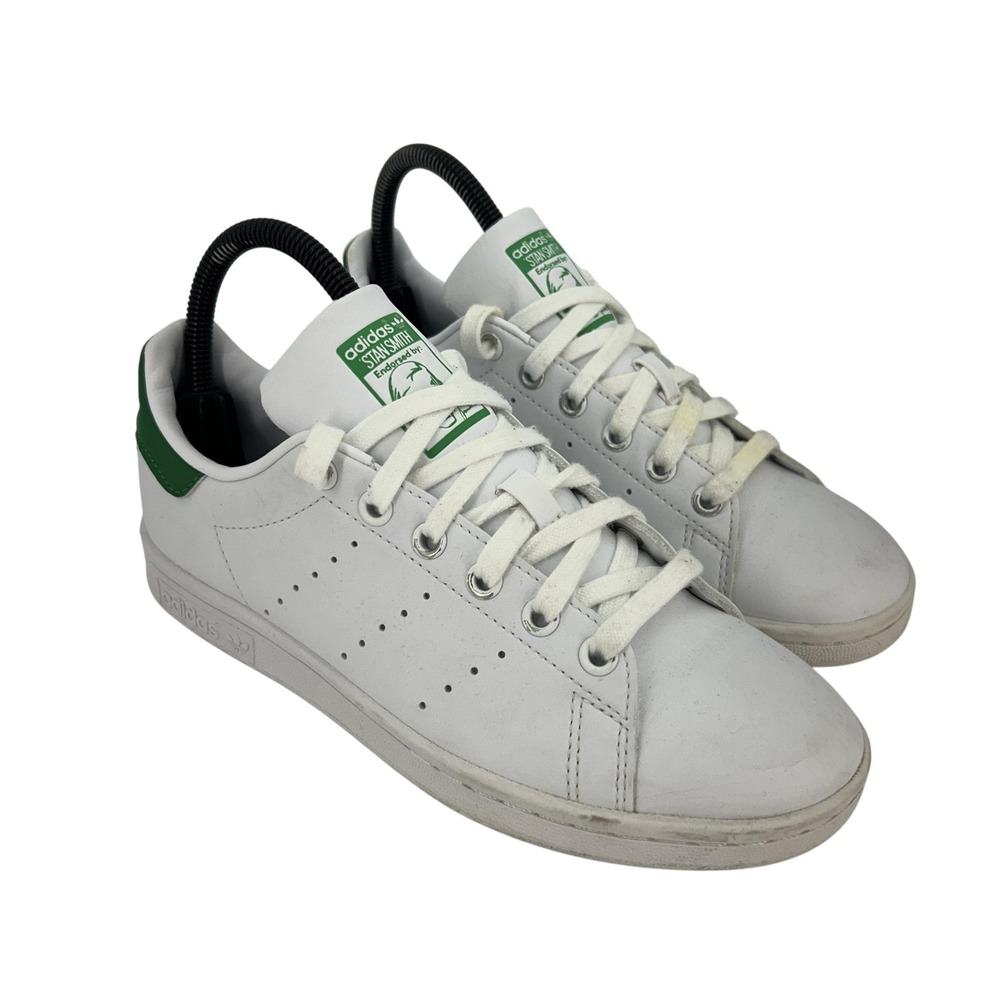 Adidas Stan Smith Shoes Womens Size 6 White‎ Green Primegreen Classic Sneakers